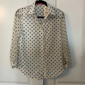 Silk polka dot blouse